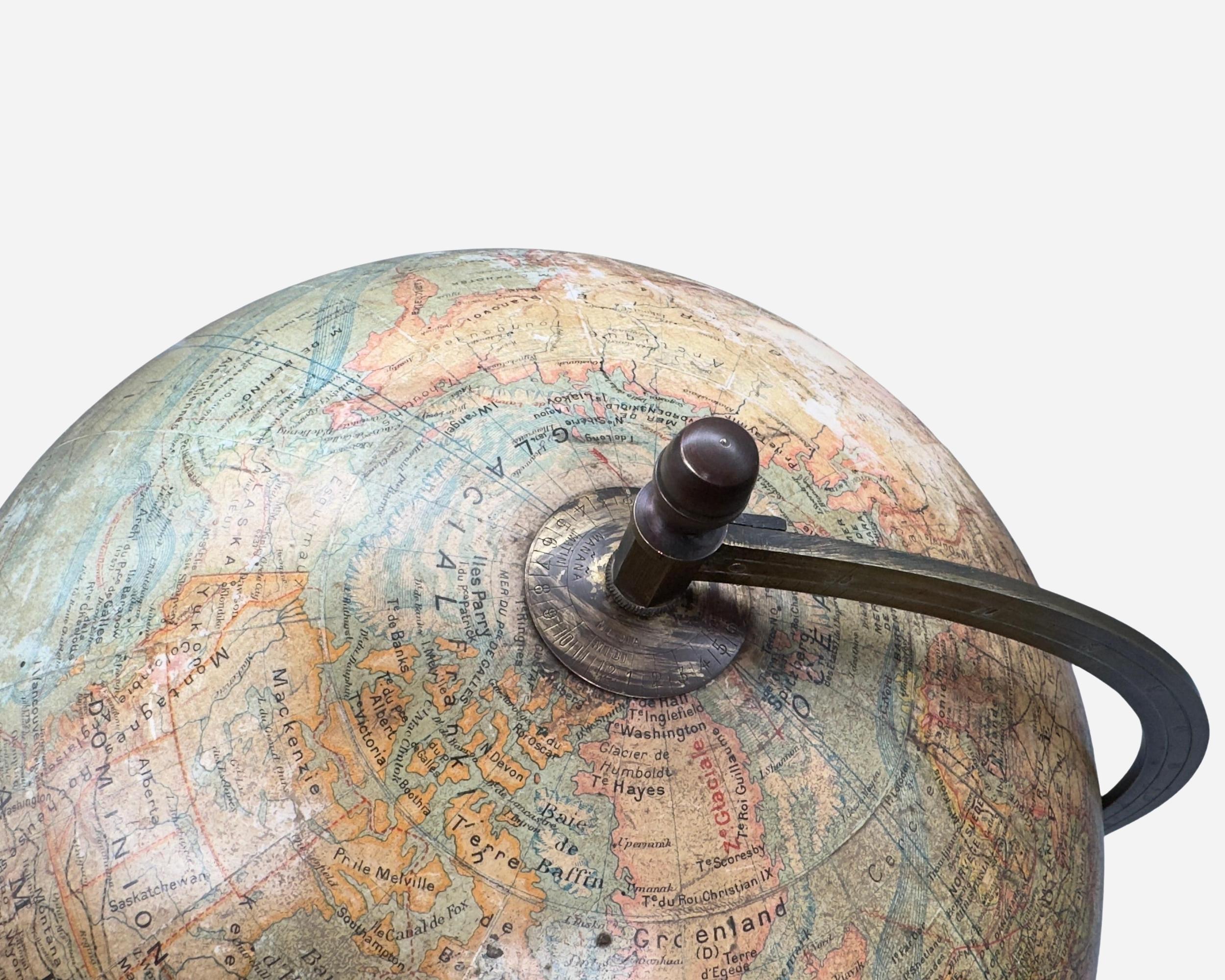 Large terrestrial globe by Joseph Forest, Paris, France, circa 1890 For Sale 2