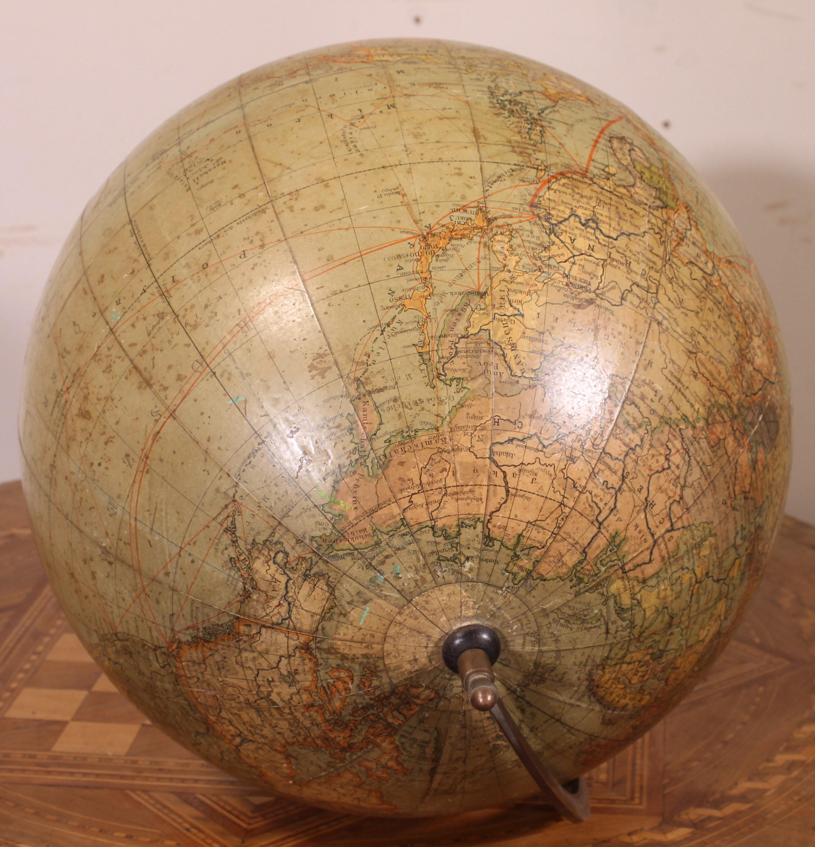 Large Terrestrial Globe From Handels Und Verkehrsglobus 69cm High For Sale 3