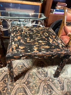 A 1970s Tessellated Horn Side Table by Maitland Smith