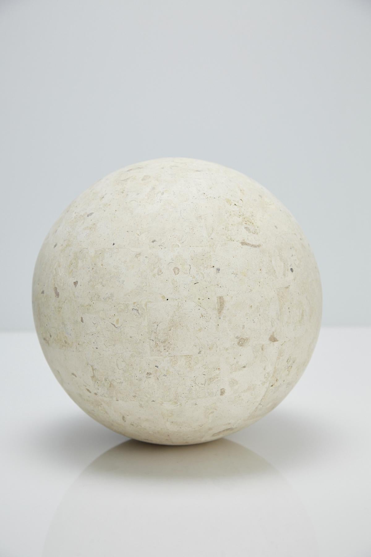 Philippine Large Tessellated Matte Mactan Stone Sphere - 10.5 in. Diameter For Sale