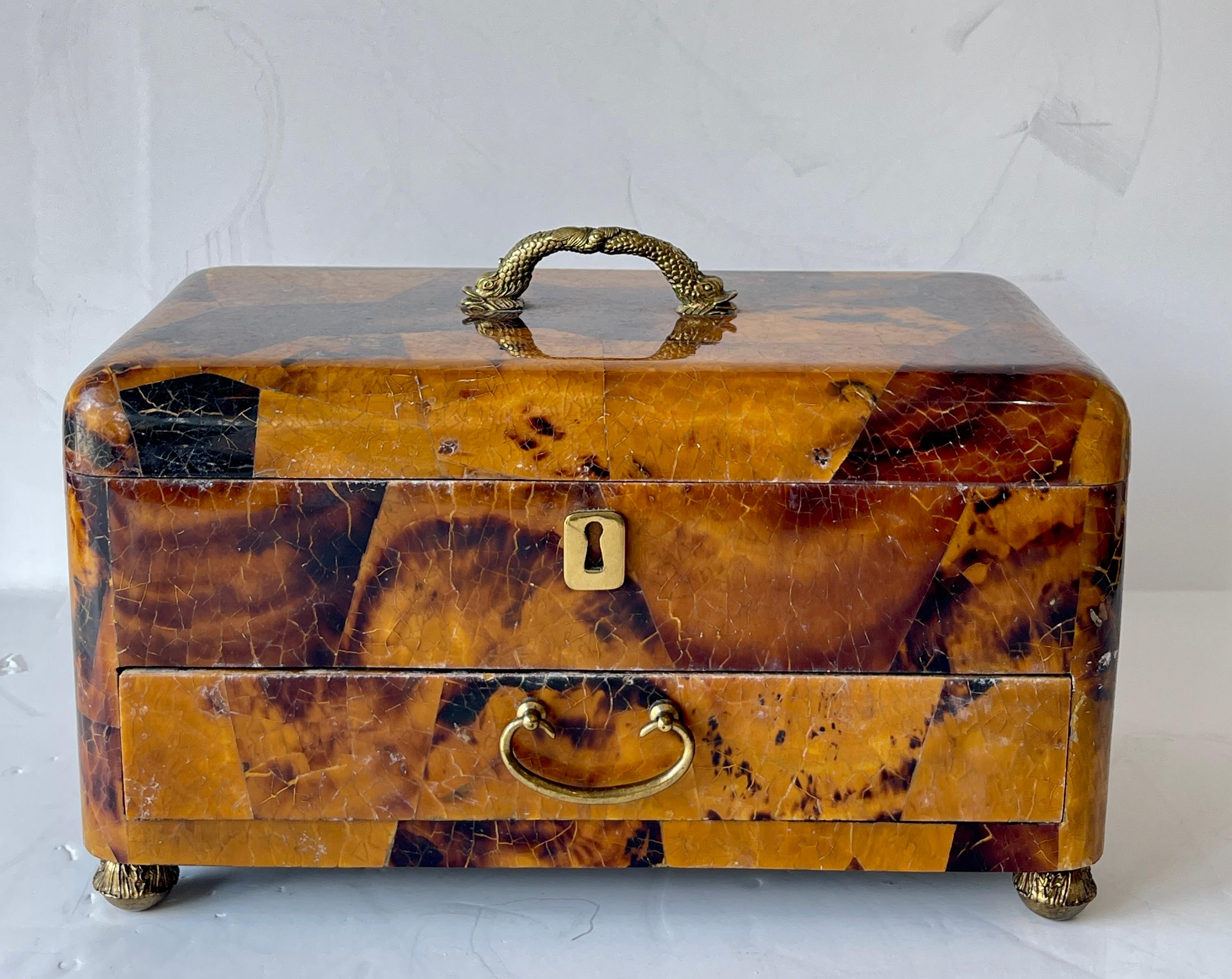 Large Tessellated Pen-shell Jewelry Box, 1970s, Attributed to Maitland Smith 5