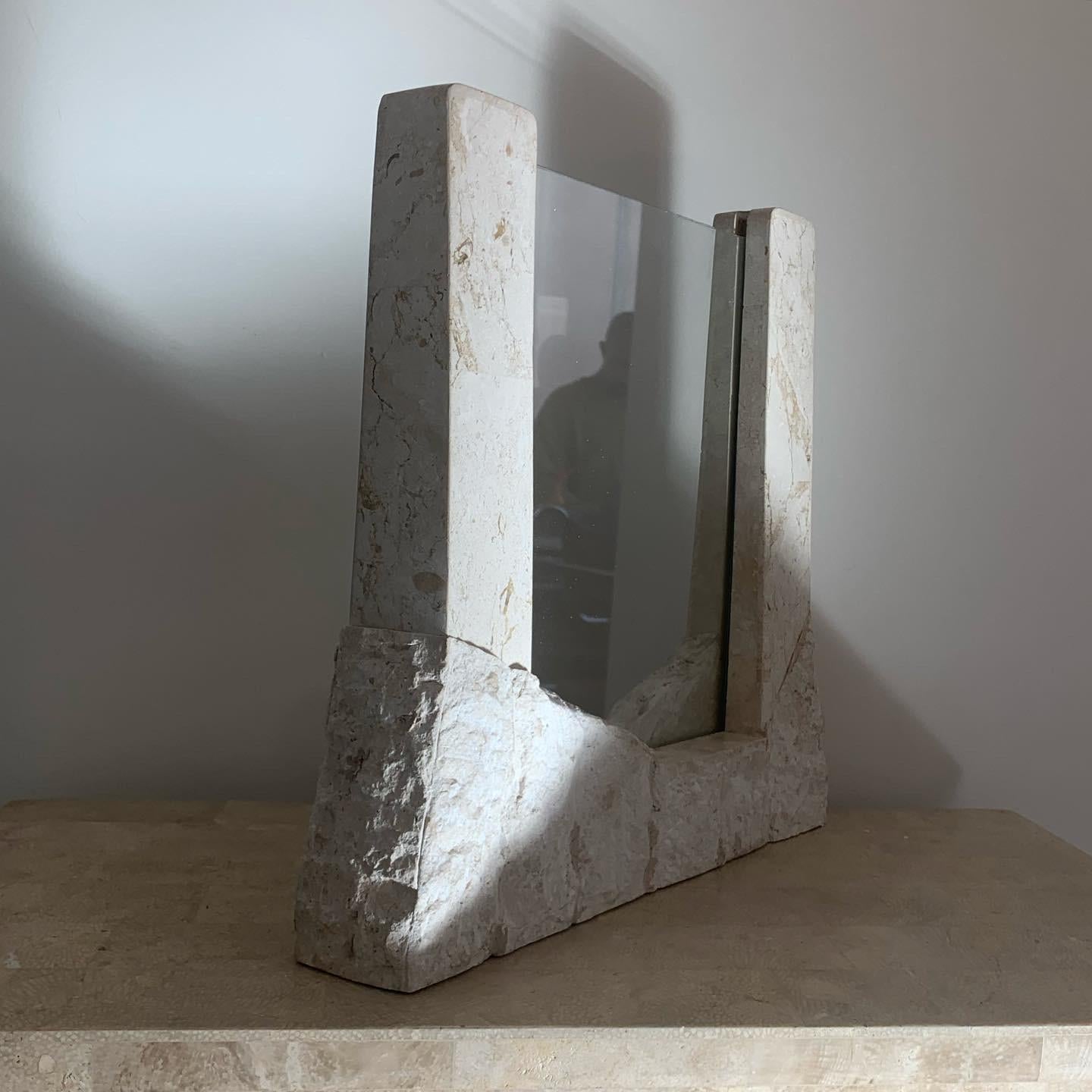 American Large tessellated stone picture frame, 1980s