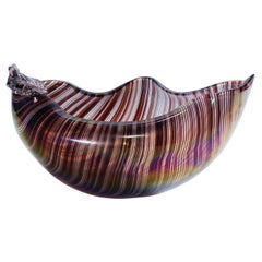 Large Tessuto Bowl by Tyra Lundgren for Venini, Murano