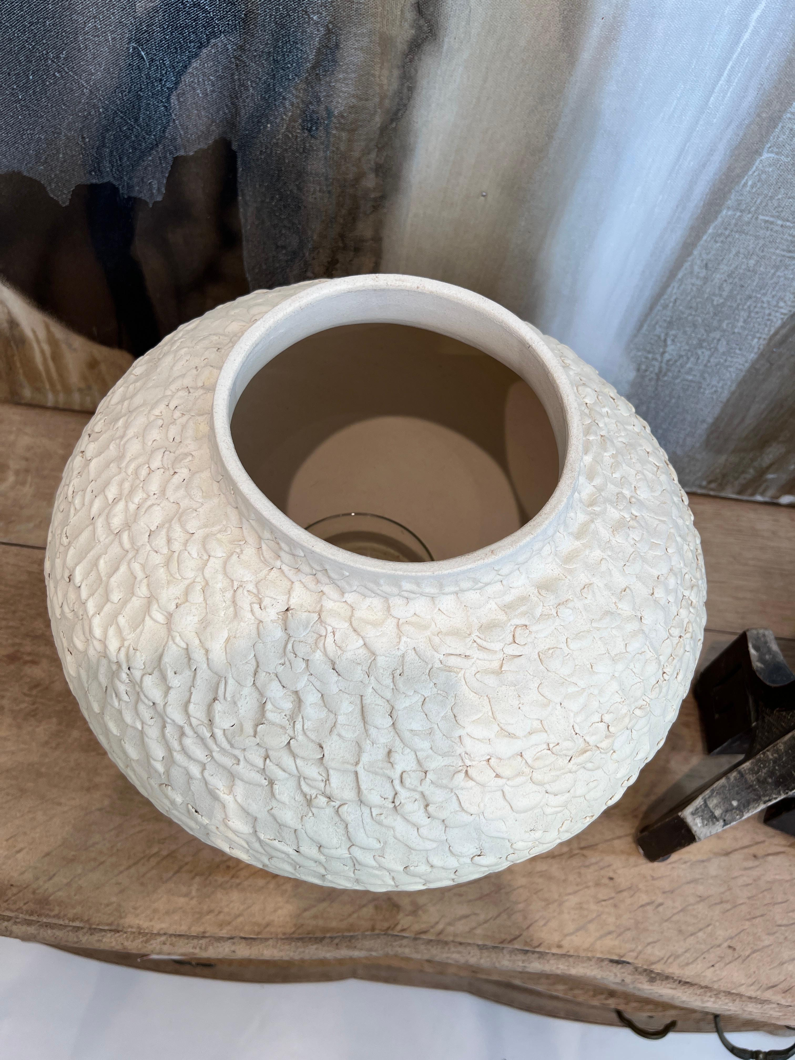 Hand-Crafted Large Textural Vase