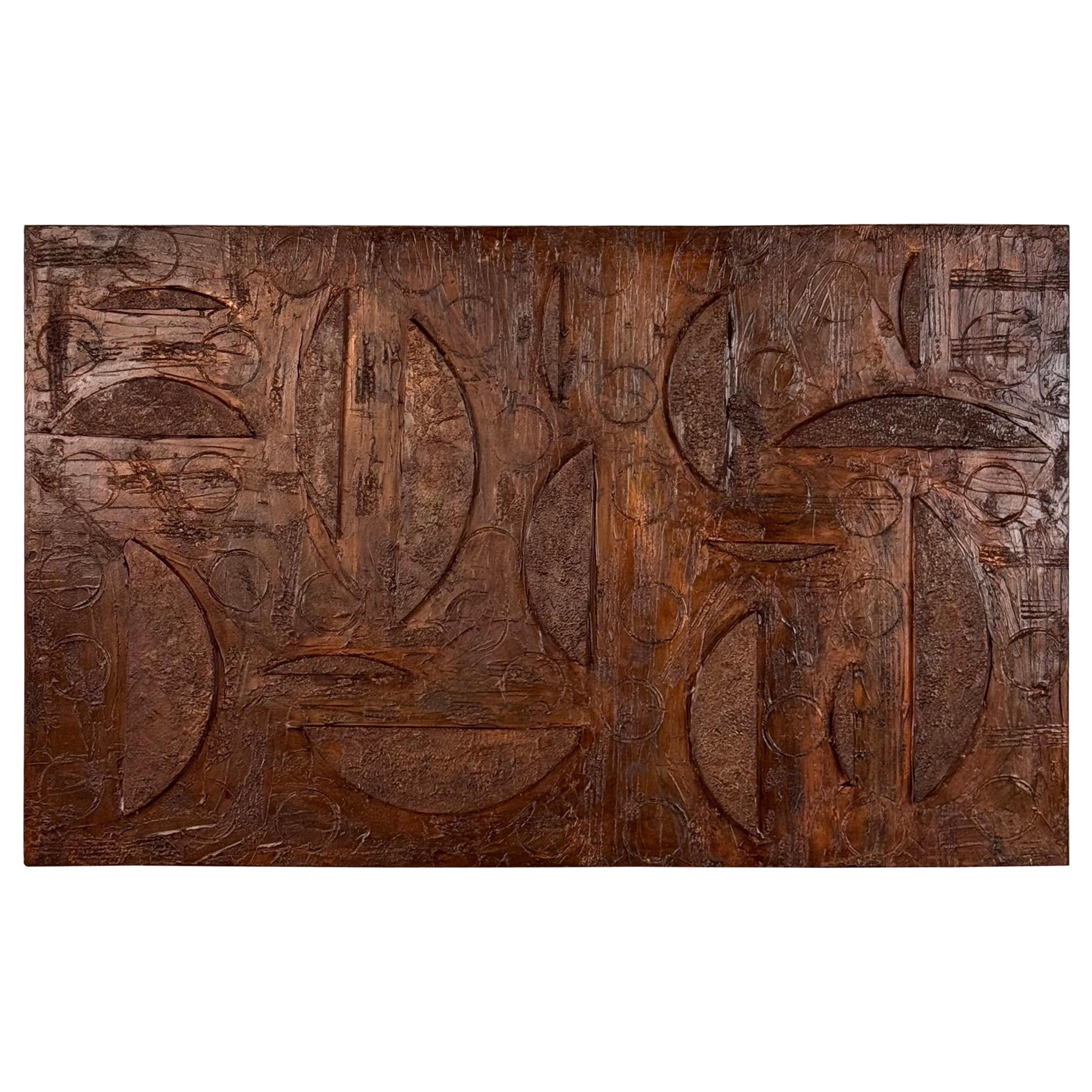 Large Textural Wall Panel by Aldo Guarnieri, Italy, 1971 — Unique Piece