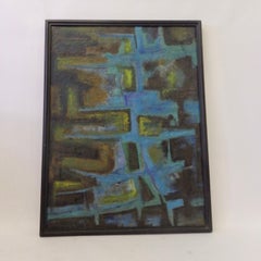 Großes strukturiertes abstraktes Ölgemälde von Robert Berger