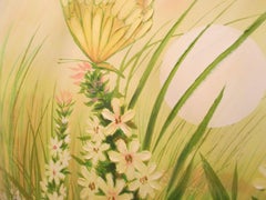 Large Textured Butterfly Painting