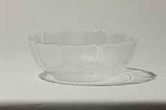 Large Textured Glass Bowl, Eastern Europe, 1970s
