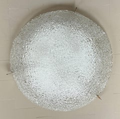 Große Einbaubeleuchtung aus strukturiertem Glas von Kaiser, Deutschland, 1960er Jahre