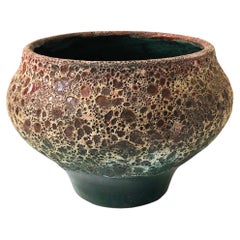 Large Textured Lava Glaze Planter
