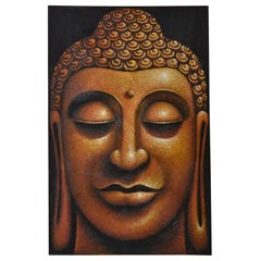 Large Textured Mahāyāna Buddha Painting