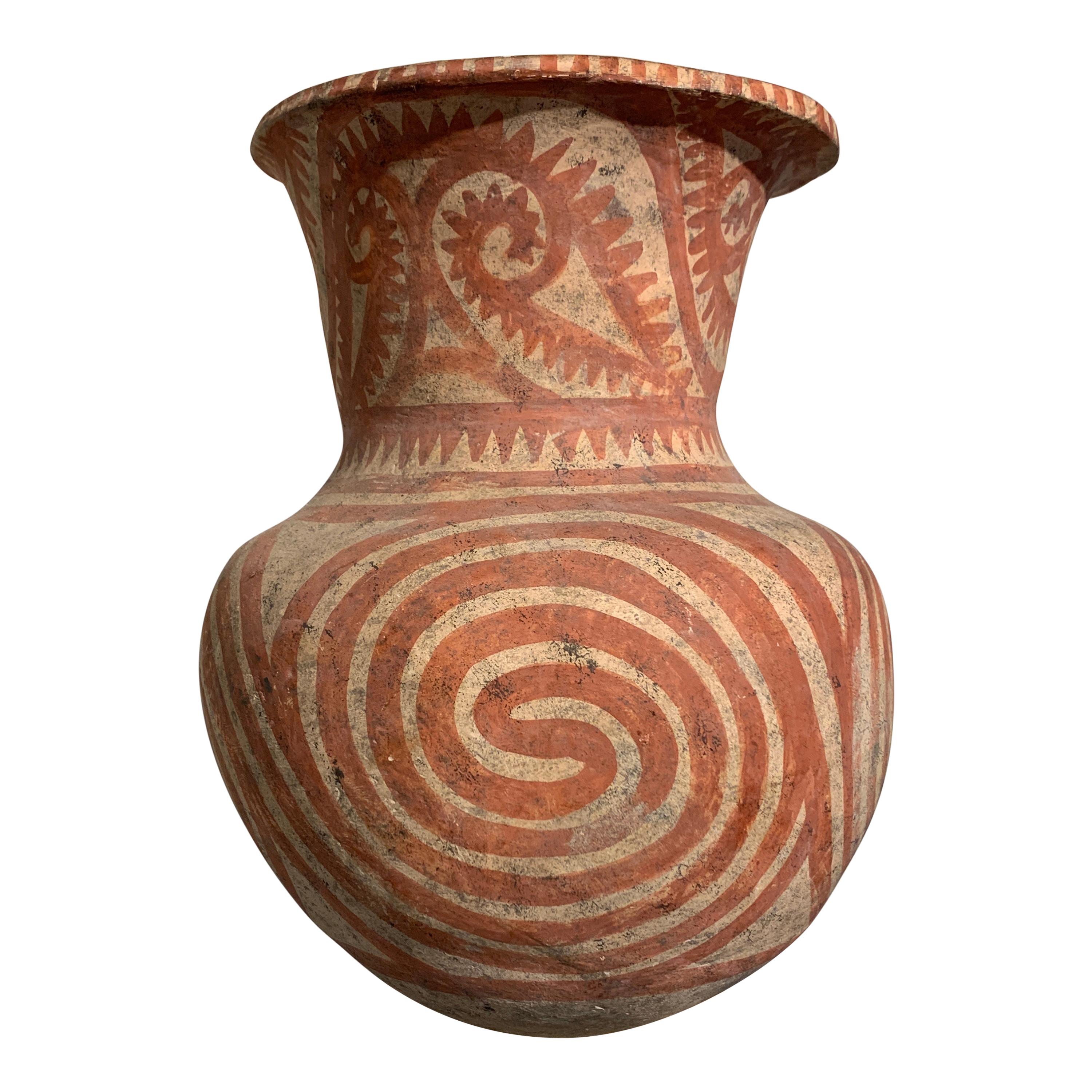 Grand vase en poterie thaïlandaise peinte Ban Chiang, fin de la période, vers 300 avant J.-C.
