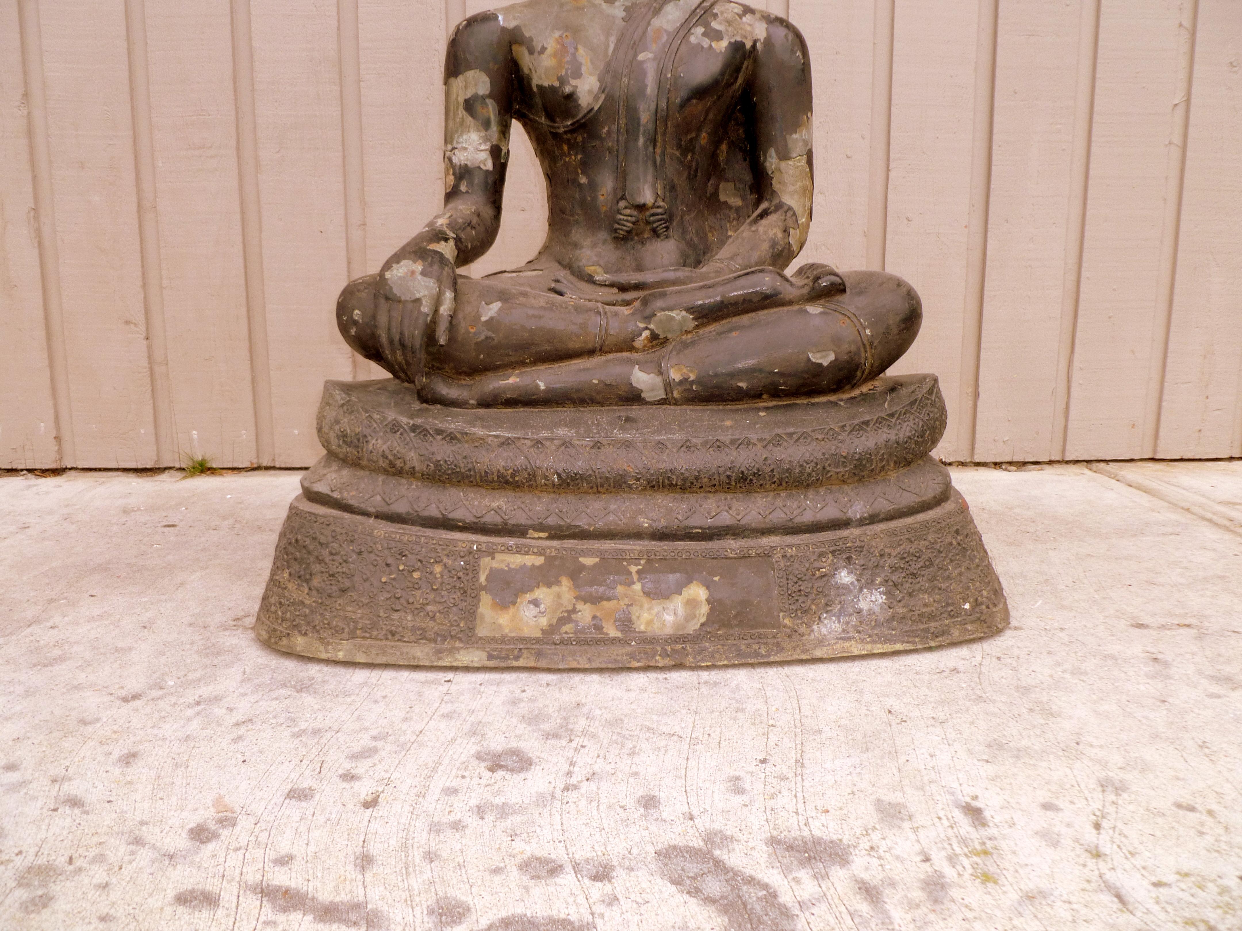 Large Thai Bronze Buddha For Sale 6