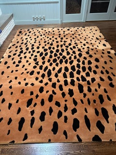 Large Thick Cheetah Print Rug - 12.5 x 9.5