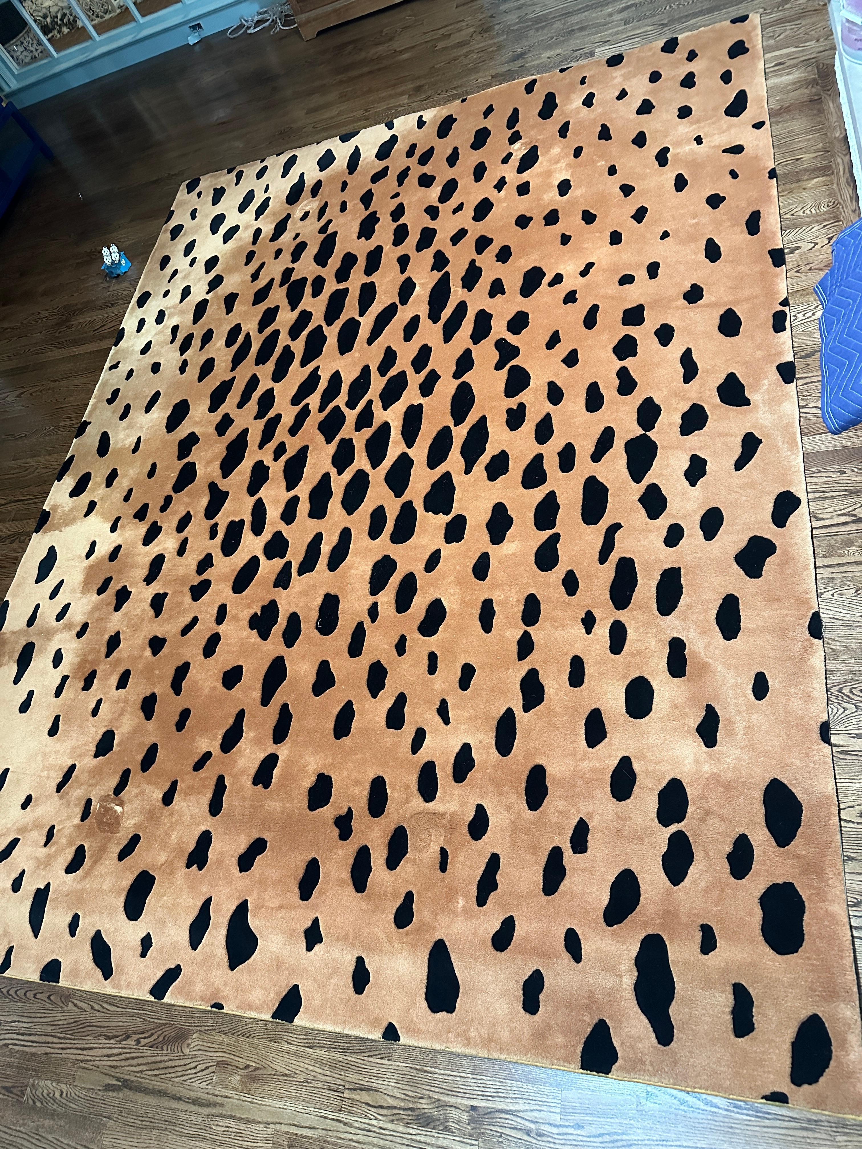 Alfombra gruesa grande con estampado de guepardo - 12,5 x 9,5 Desconocido en venta