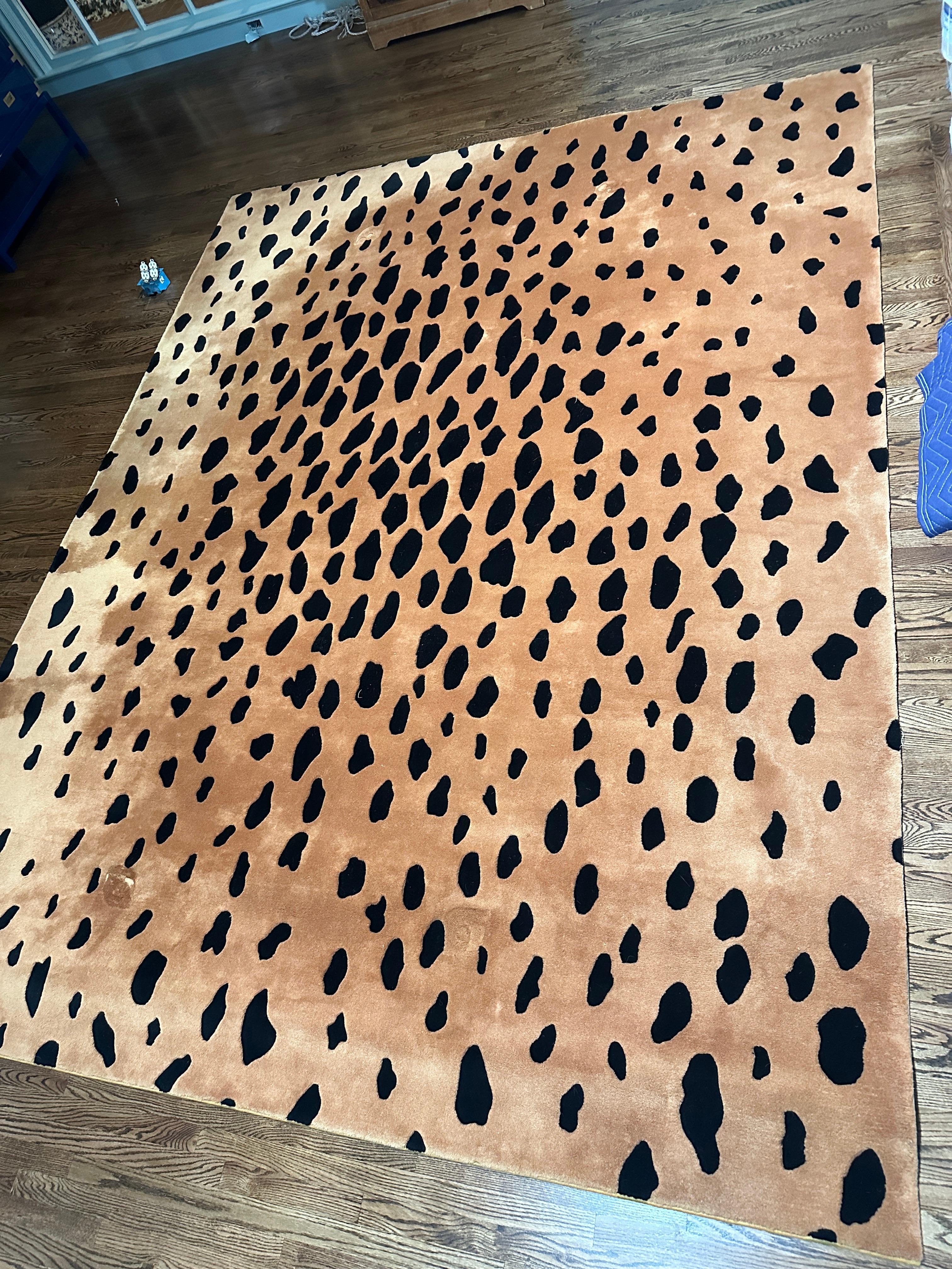 Alfombra gruesa grande con estampado de guepardo - 12,5 x 9,5 en Bueno estado para la venta en Cookeville, TN