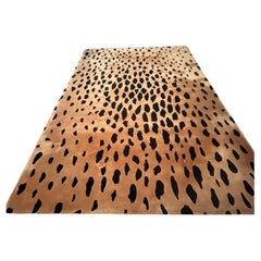 Large Thick Cheetah Print Rug - 12.5 x 9.5
