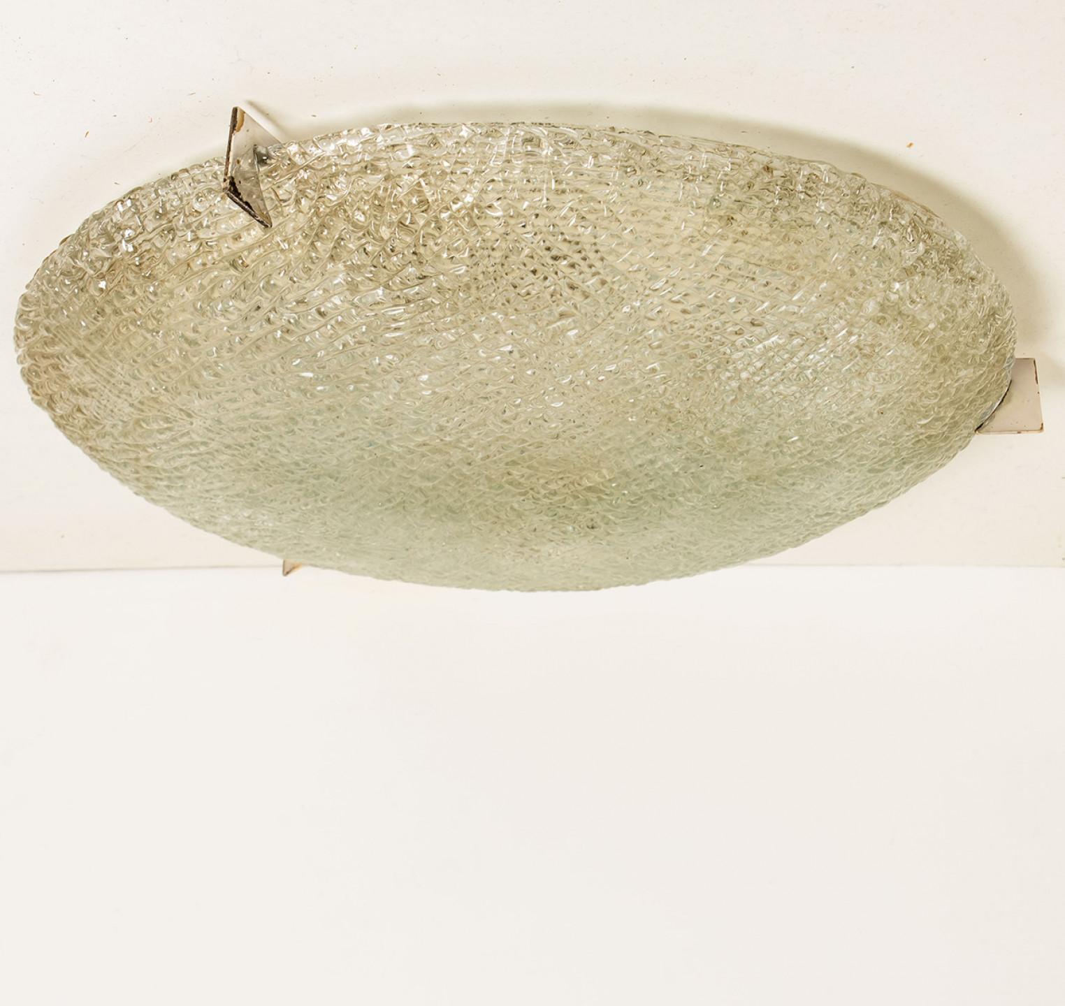 Luci da incasso in vetro ghiaccio di alta qualità e spessore, (D. A. 19,7