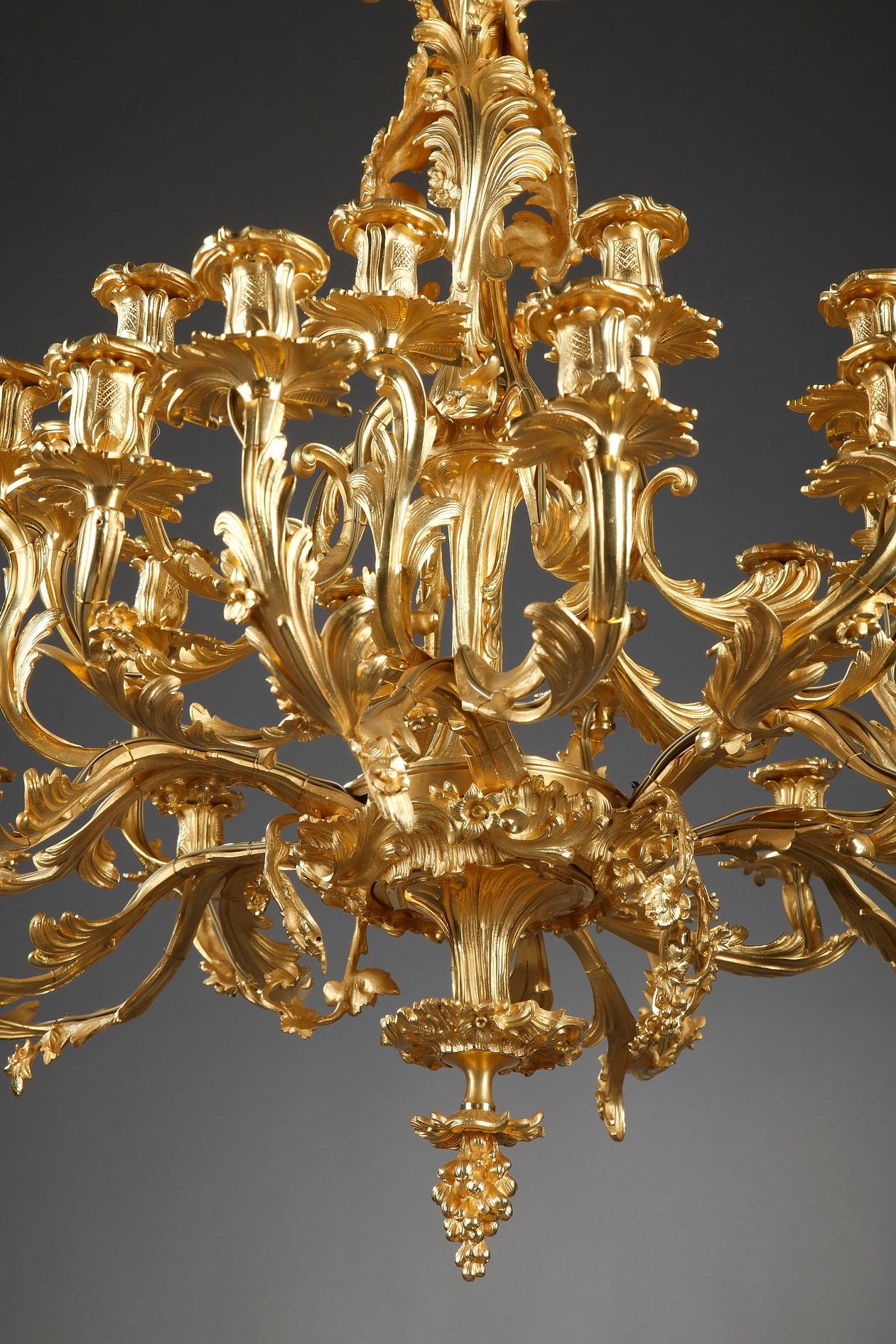 Large Thirty Light Louis XV Style Chandelier 1