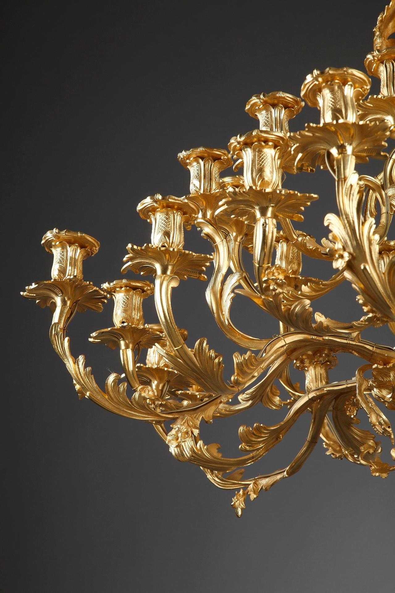 Large Thirty Light Louis XV Style Chandelier 2
