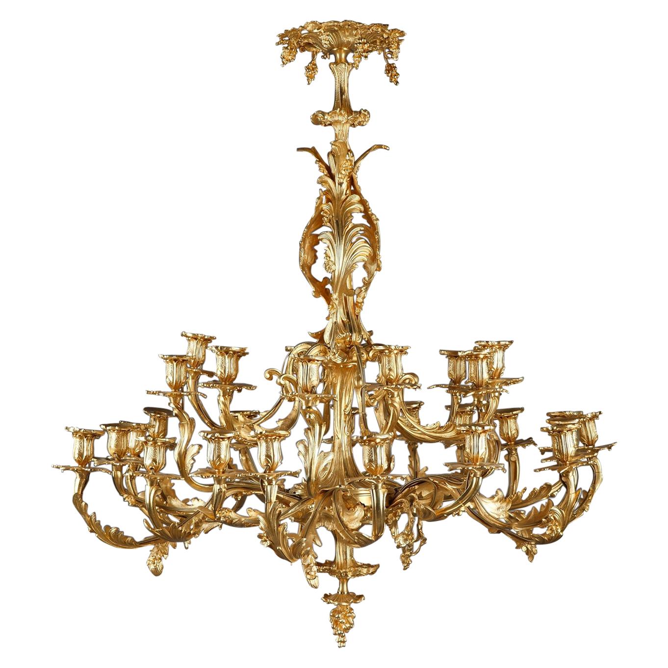 Large Thirty Light Louis XV Style Chandelier