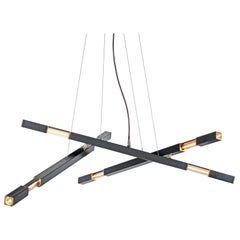 Large Three Branch Dynamic Stilk Chandelier
