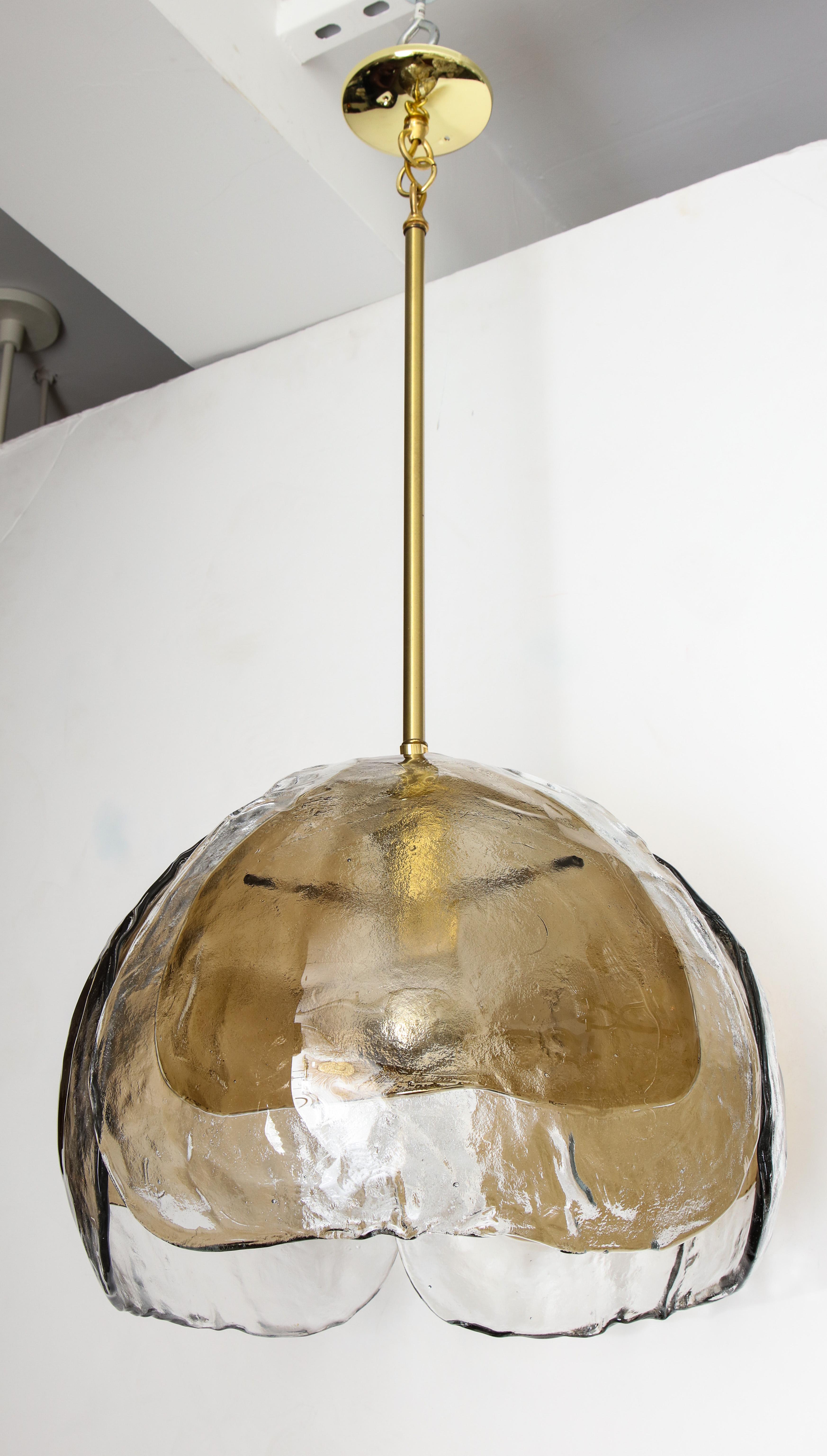 large glass pendant light