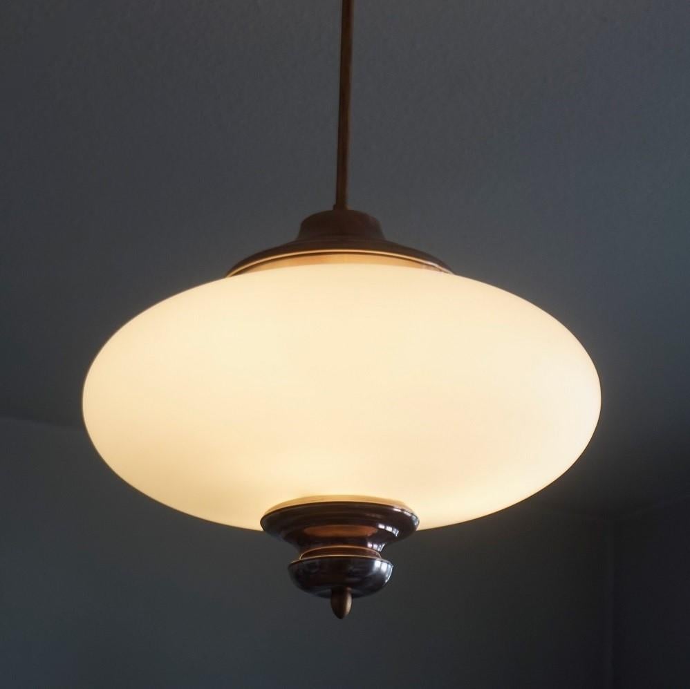 Three-Light Pendant by Arredoluce, Italy, 1950s For Sale 3