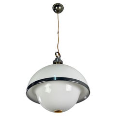 Large three-light plexiglass pendant lamp, 1960s