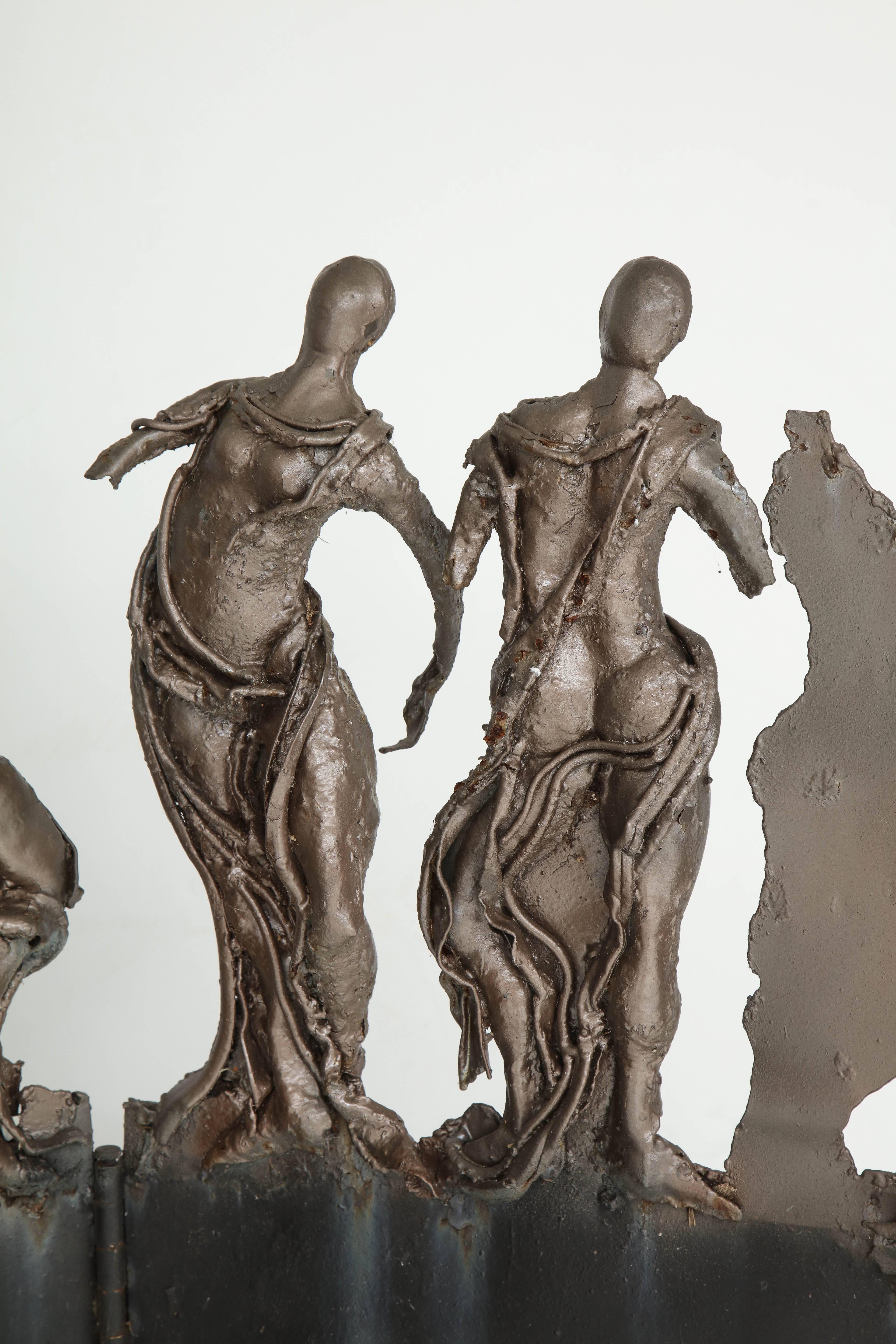 Großer dreiteiliger Bodenschirm mit dem Titel „Dancers“ von Judith Brown im Zustand „Hervorragend“ im Angebot in New York, NY