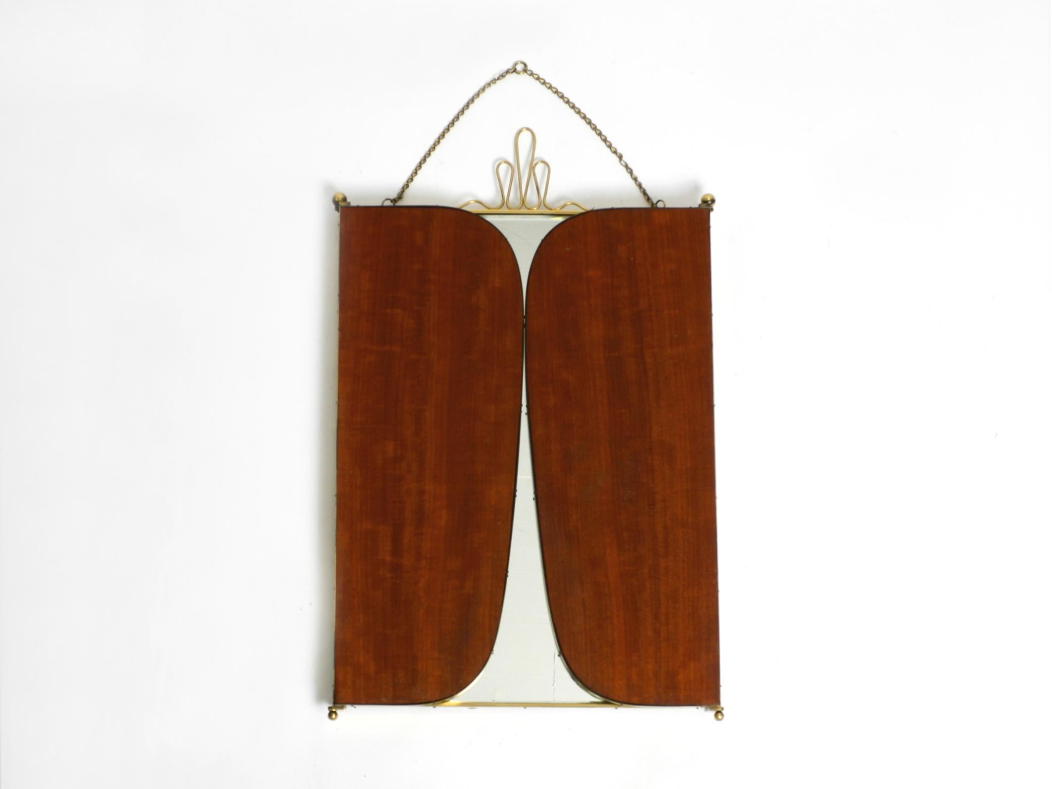 Large three-part folding 1950s table or wall mirror from Münchner Zierspiegel For Sale 6