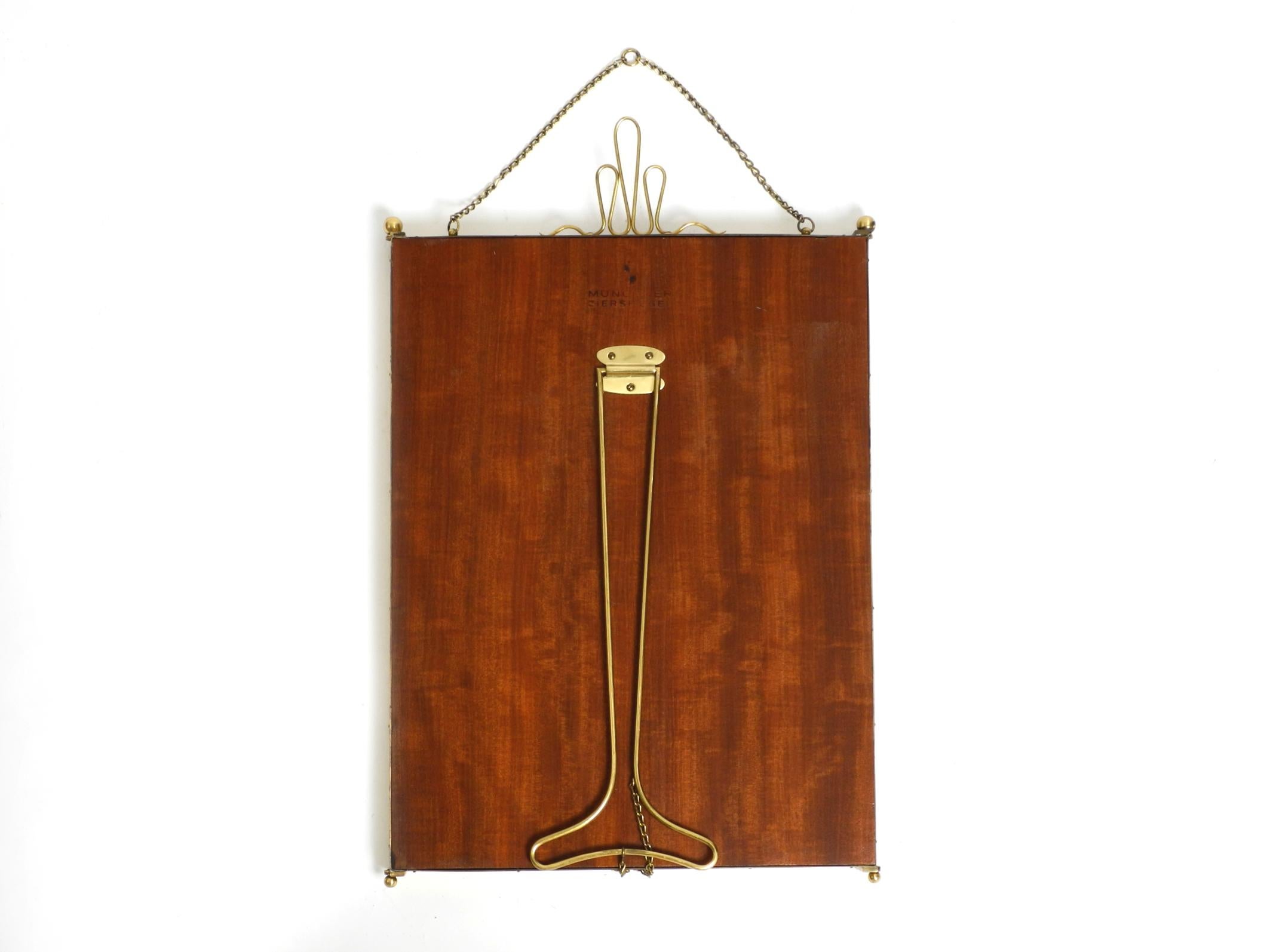 Large three-part folding 1950s table or wall mirror from Münchner Zierspiegel For Sale 9
