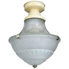 Large Three-Piece Holophane Flush Mount