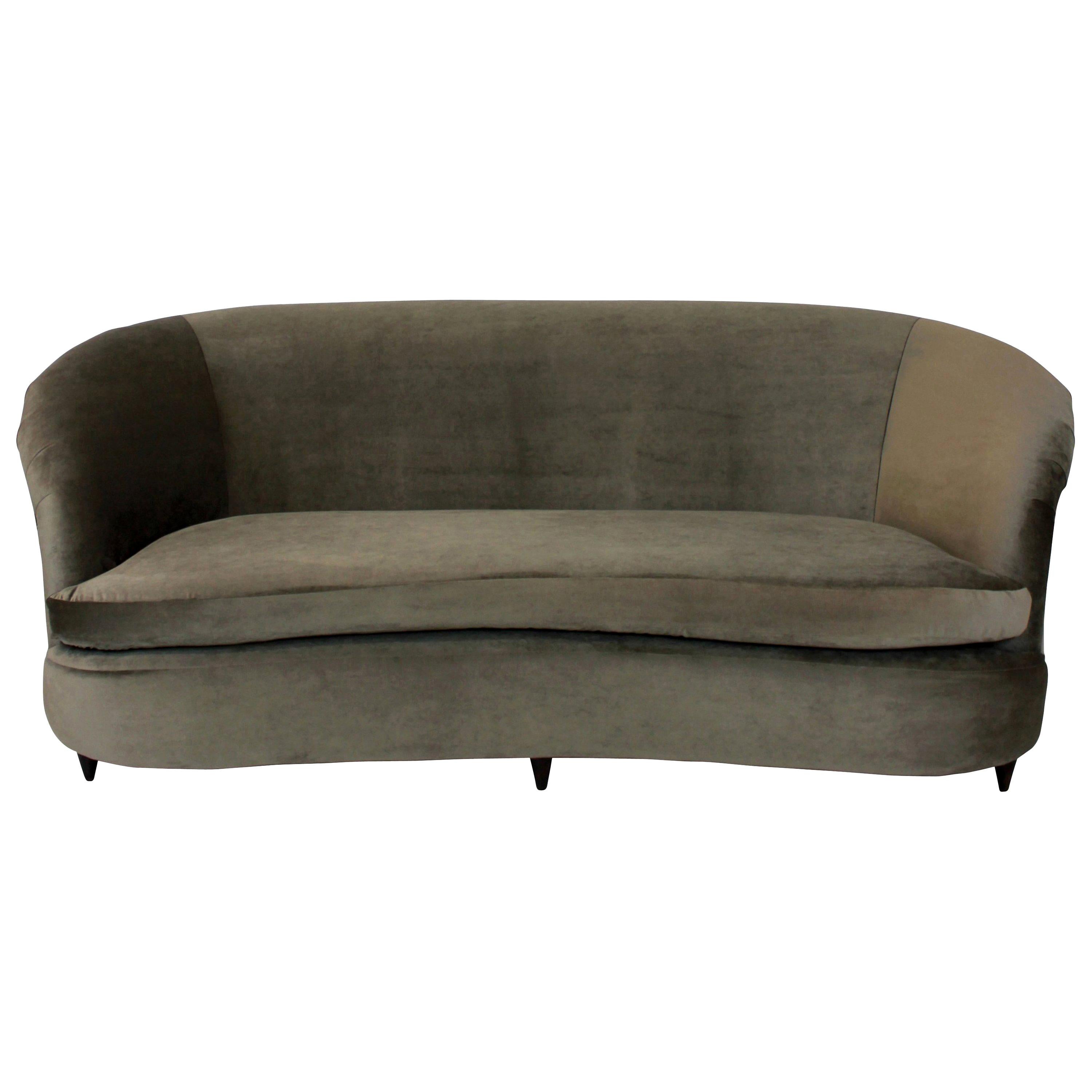 Large Three-Seat Sculptural Parisi Settee