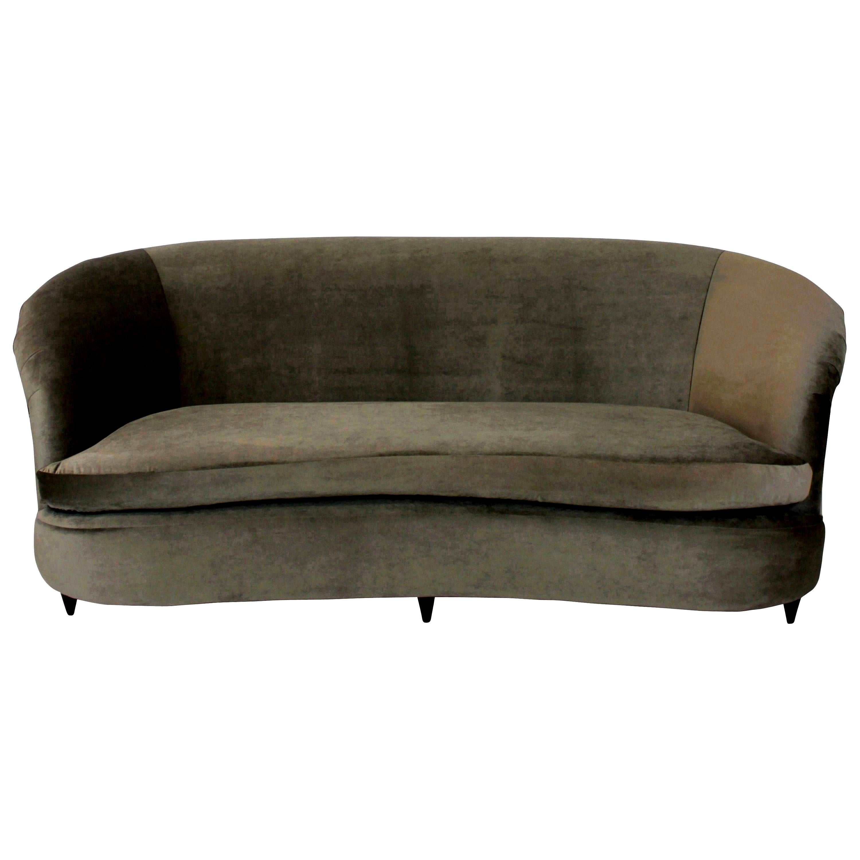 Large Three-Seat Sculptural Parisi Settee