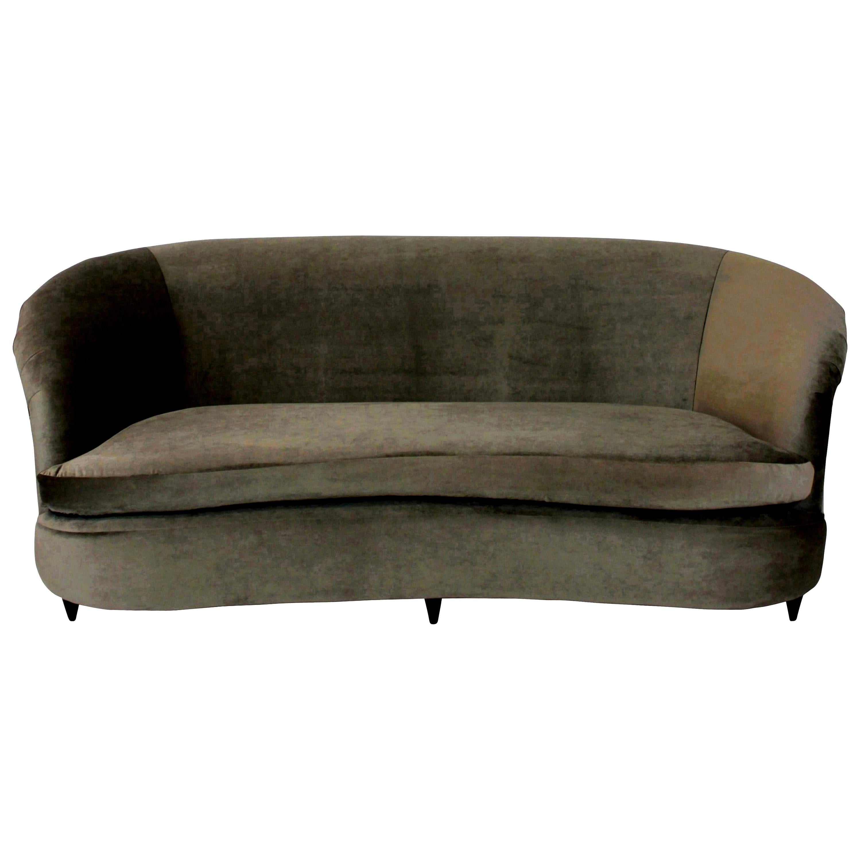 Large Three-Seat Sculptural Parisi Settee