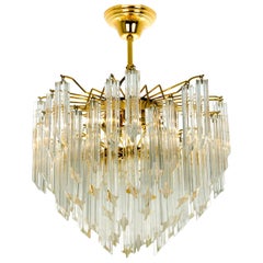 Large Three-Tier Cristal Venini Chandelier, 1960