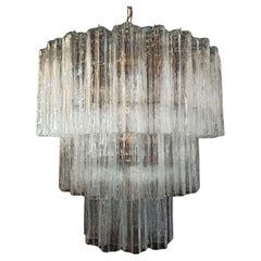 Large three-Tier Murano Glass Tube Chandelier - 52 glasses
