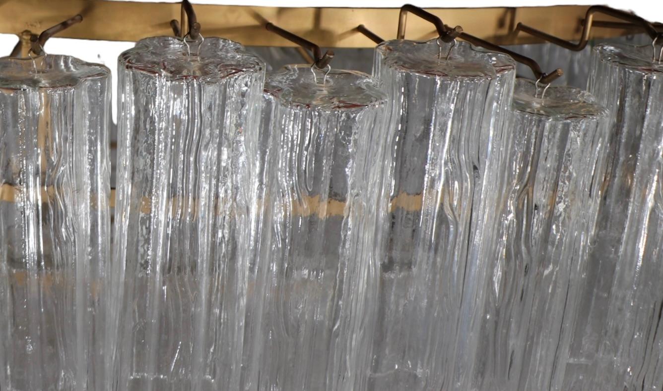 Grande Cascade à étages  Lustre encastré avec abat-jour Tronchi en verre de Murano en vente 11