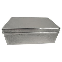 Large Tiffany American Art Deco Sterling Silver Cigar Box