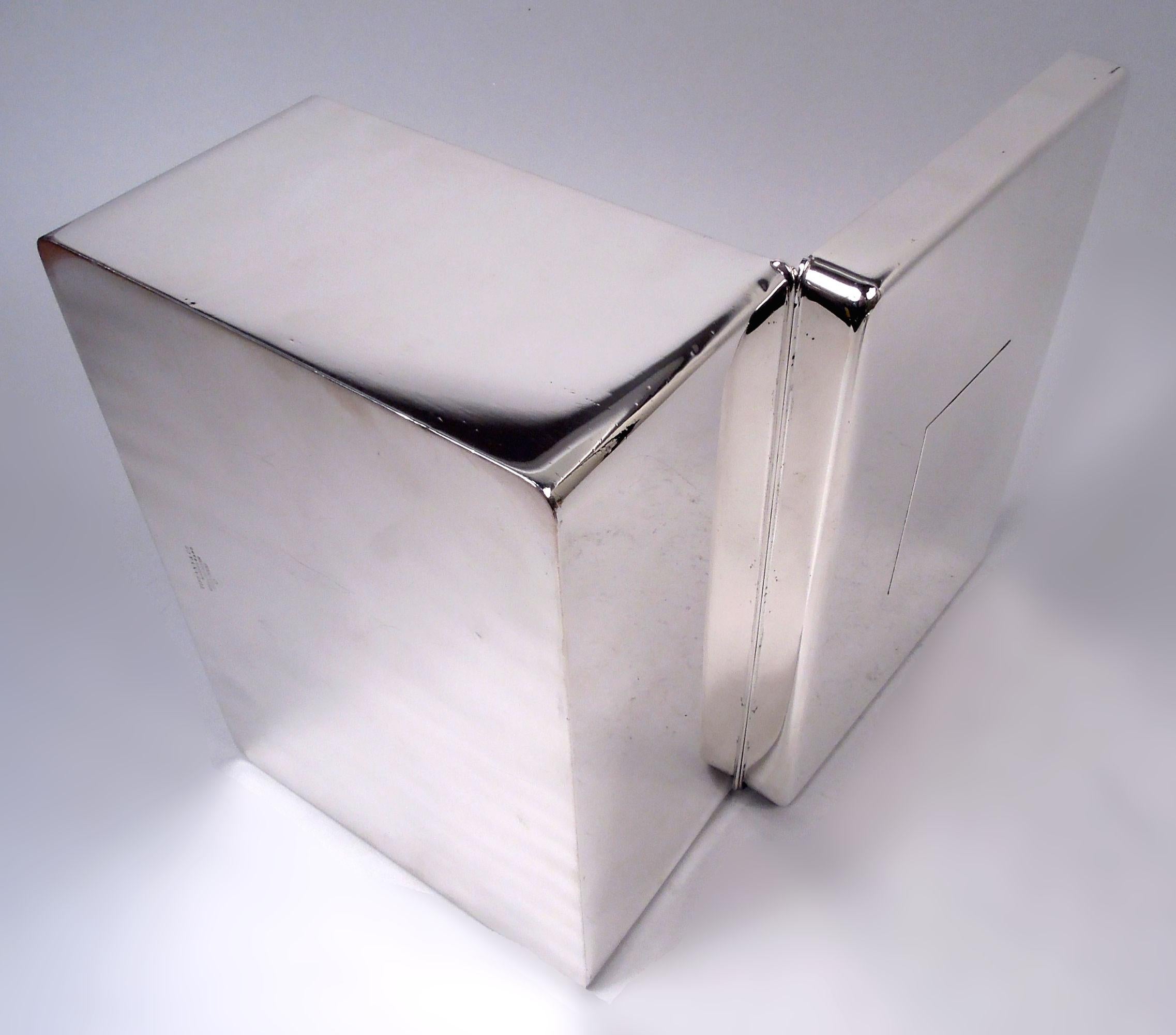 Caja para puros grande de plata de ley Tiffany American Modern en venta 3