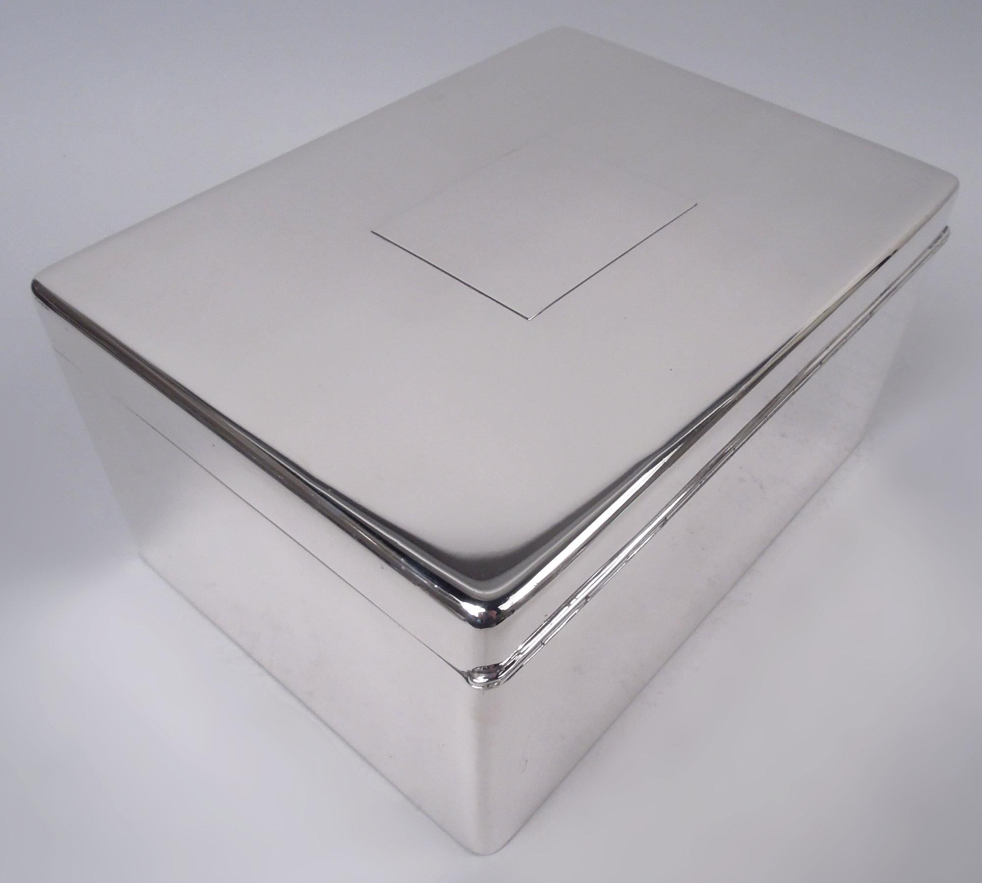 Caja para puros grande de plata de ley Tiffany American Modern Plata esterlina en venta