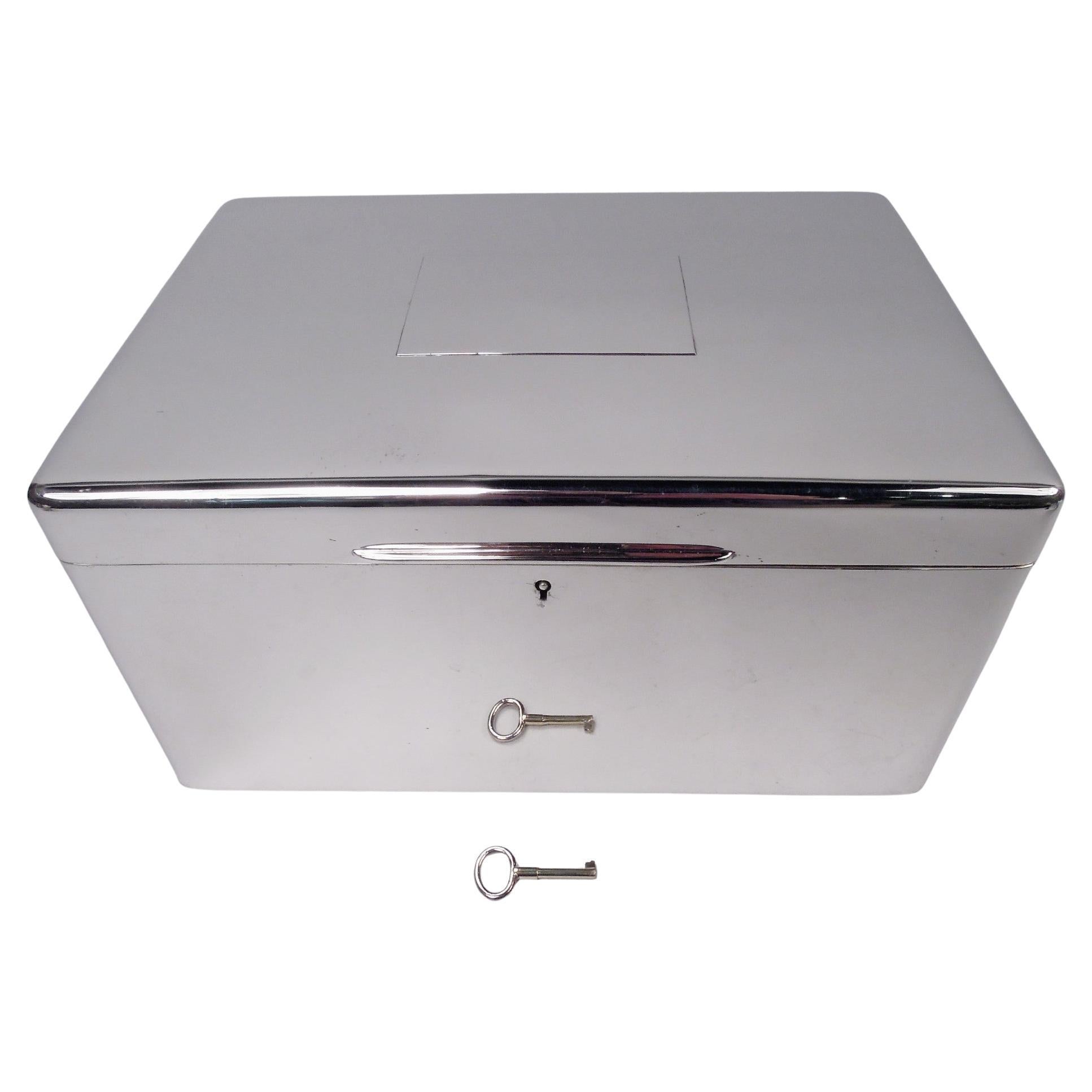 Caja para puros grande de plata de ley Tiffany American Modern en venta