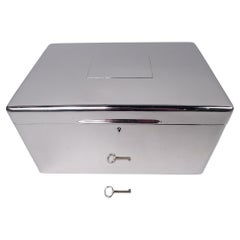 Caja para puros grande de plata de ley Tiffany American Modern
