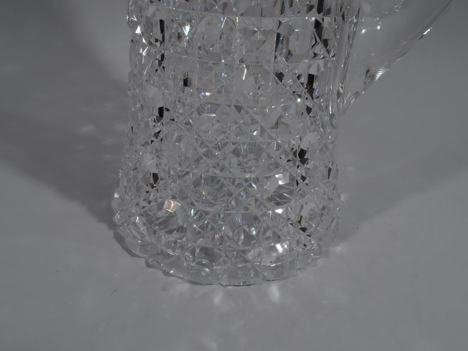 Large Tiffany Clover American Brilliant-Cut Glass Claret Jug 4