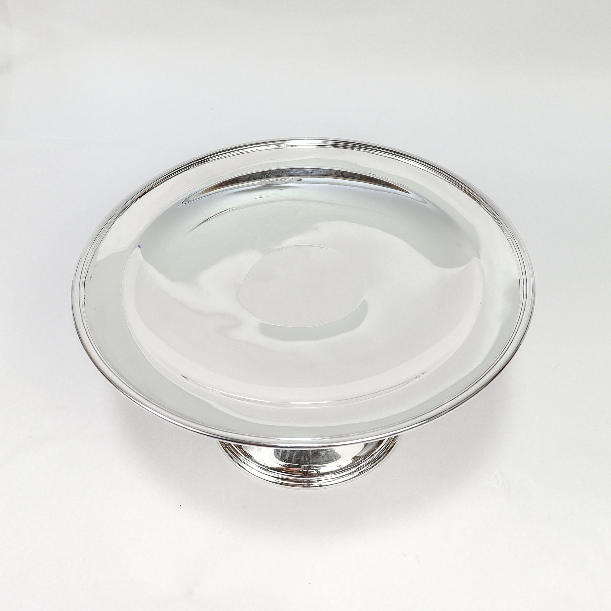 Große Tiffany & Co. Mitte des Jahrhunderts Sterling Silber Kompott oder Kuchen Stand im Angebot 4