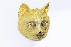 Large Tiffany & Co Wild Cat Pendant Brooch Pin 18k