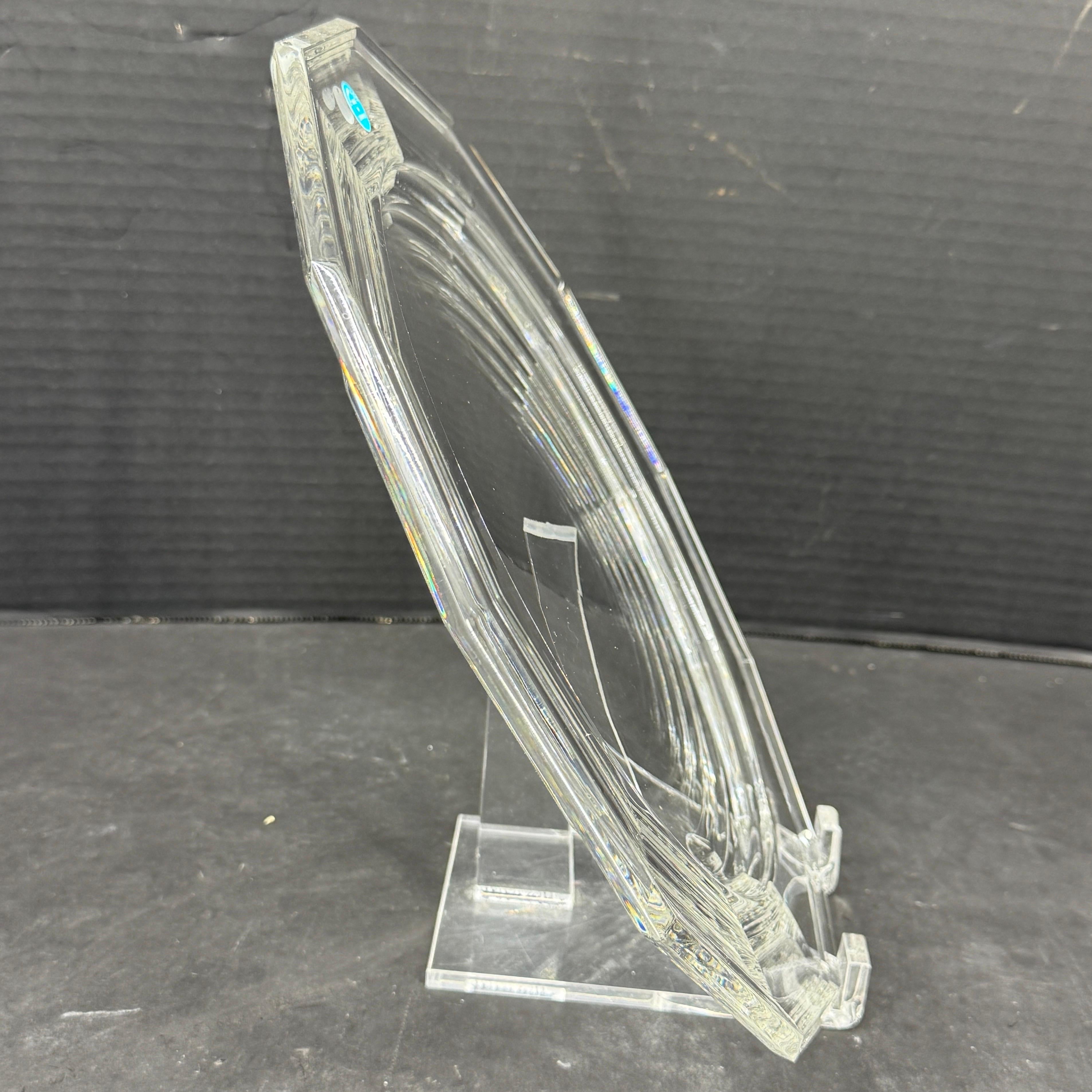 Bandeja de cristal Tiffany grande para servir en venta 4