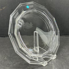 Large Tiffany Crystal Glass Charger Serving Platter