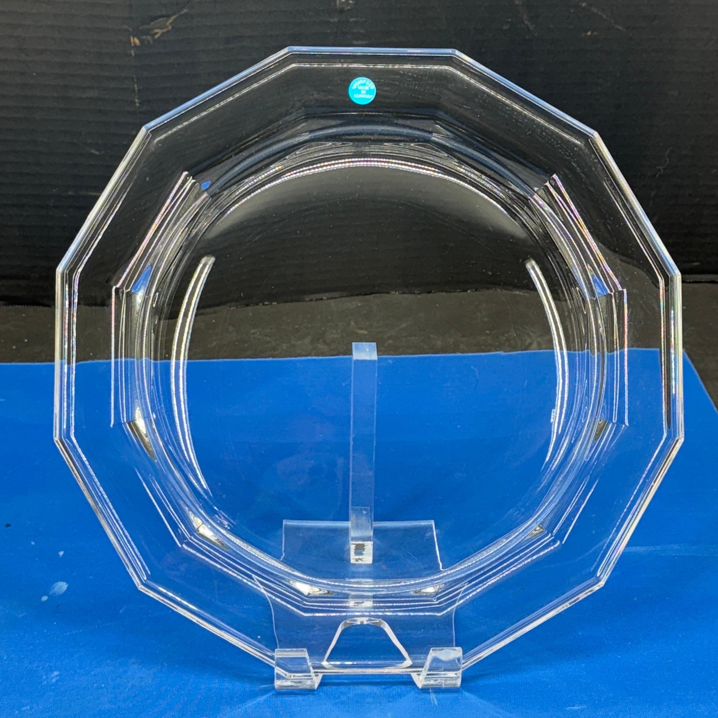 Bandeja de cristal Tiffany grande para servir Hecho a mano en venta